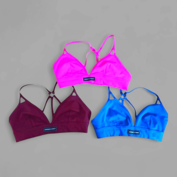 Savage X Fenty Other - Savage x Fenty Womens Spotlight Low-Impact Sports Bras Set Of 3 EUC